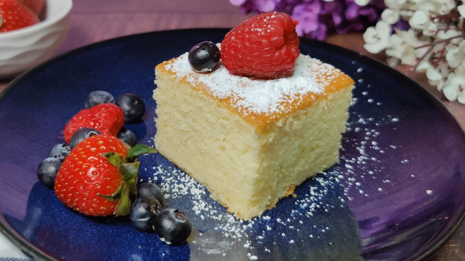 Eggless Vanilla Sponge - Dish by Rish