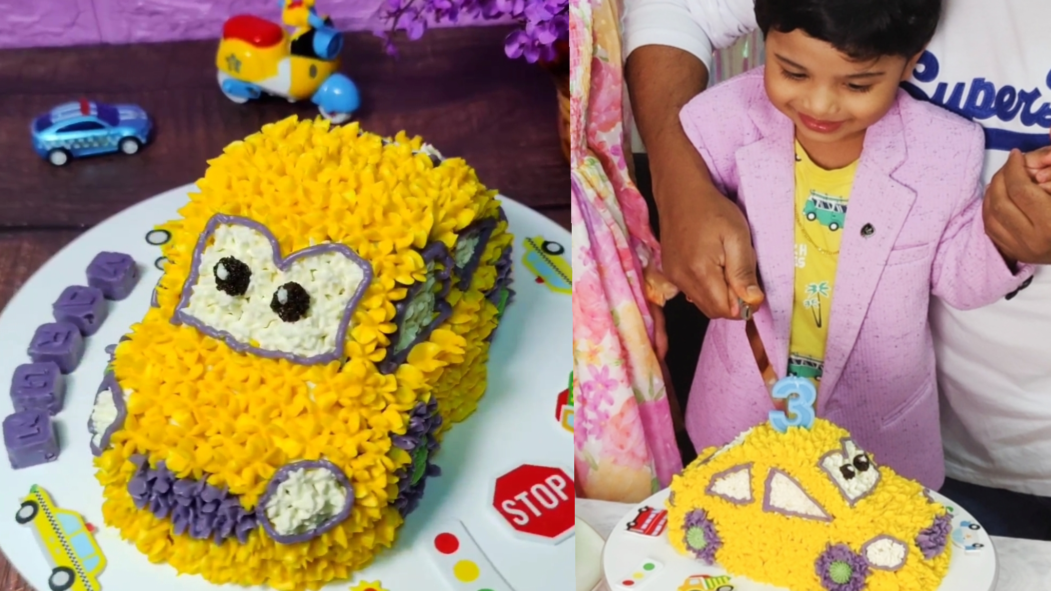 Cartoon Car Cake - A Fun and Exciting Cake for Kids of All Ages
